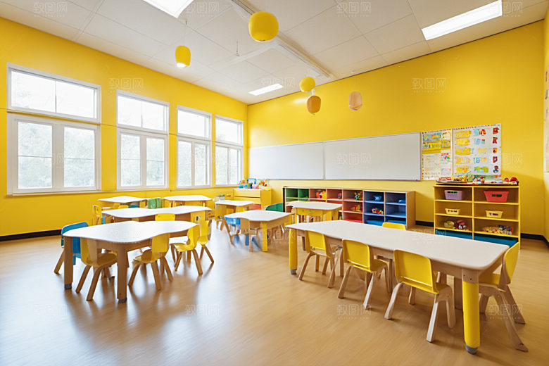 幼儿园教室场景童趣摄影图