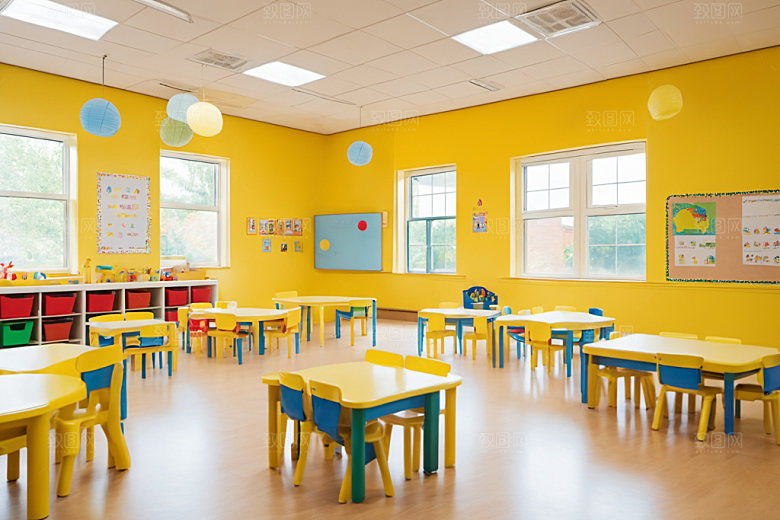 幼儿园教室童趣高清摄影图