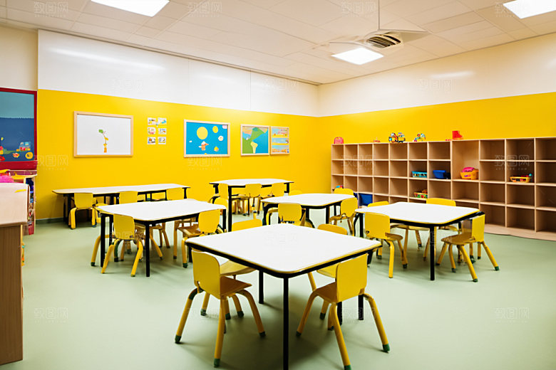 幼儿园教室高清学校摄影图