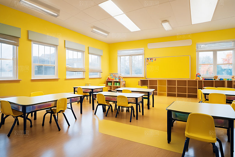 幼儿园教室学校可爱摄影图