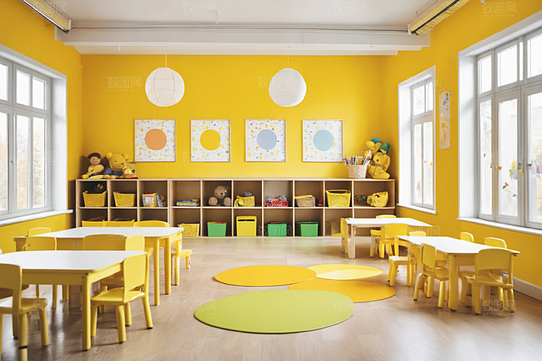幼儿园教室童趣温馨摄影图