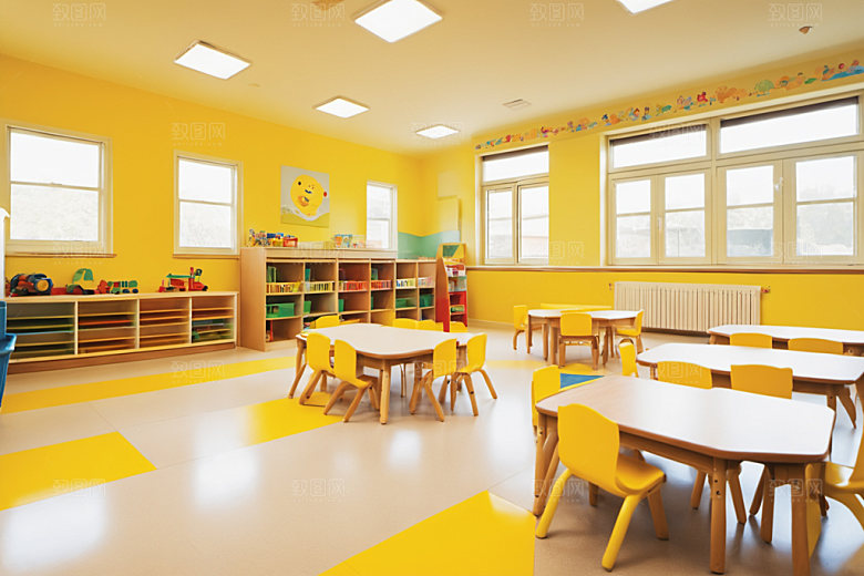 幼儿园教室幸福可爱摄影图