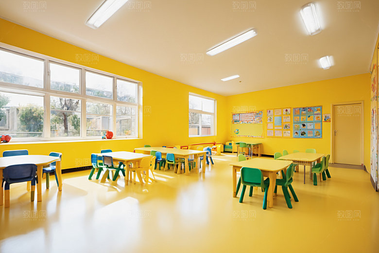 幼儿园教室高清可爱摄影图