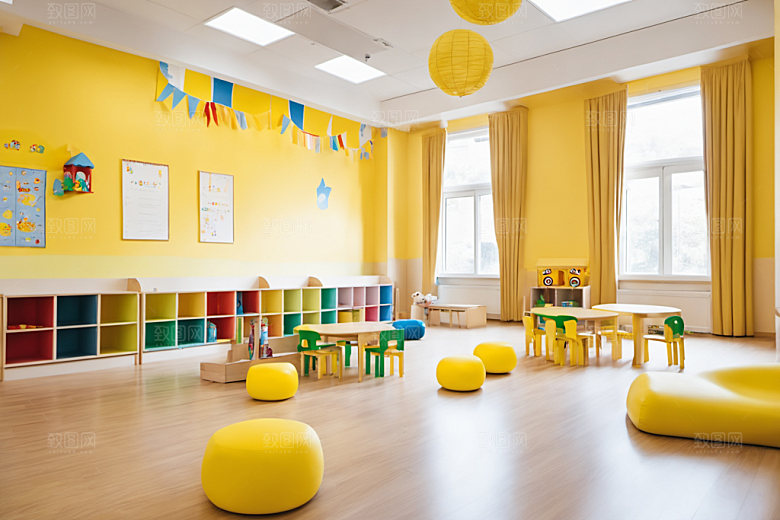 幼儿园教室童趣学校摄影图
