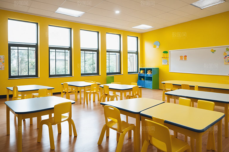 幼儿园教室学校幸福摄影图