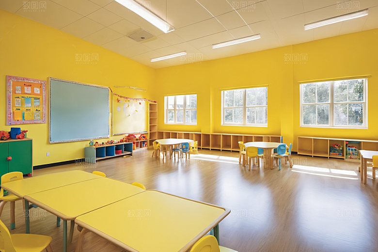 幼儿园教室高清温馨摄影图