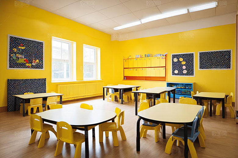 幼儿园教室幼教高清摄影图