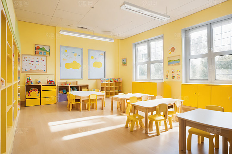 幼儿园教室童趣室内摄影图
