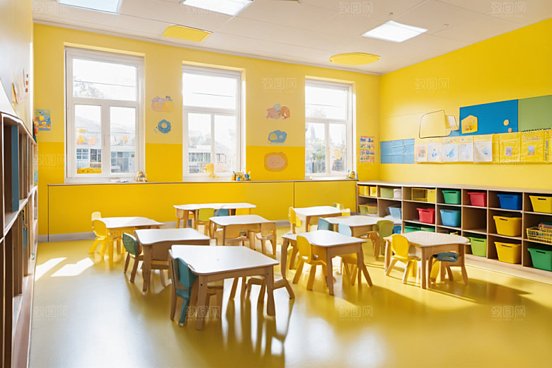 幼儿园教室可爱高清摄影图
