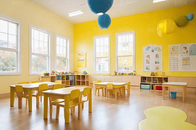 幼儿园教室幼教学校摄影图