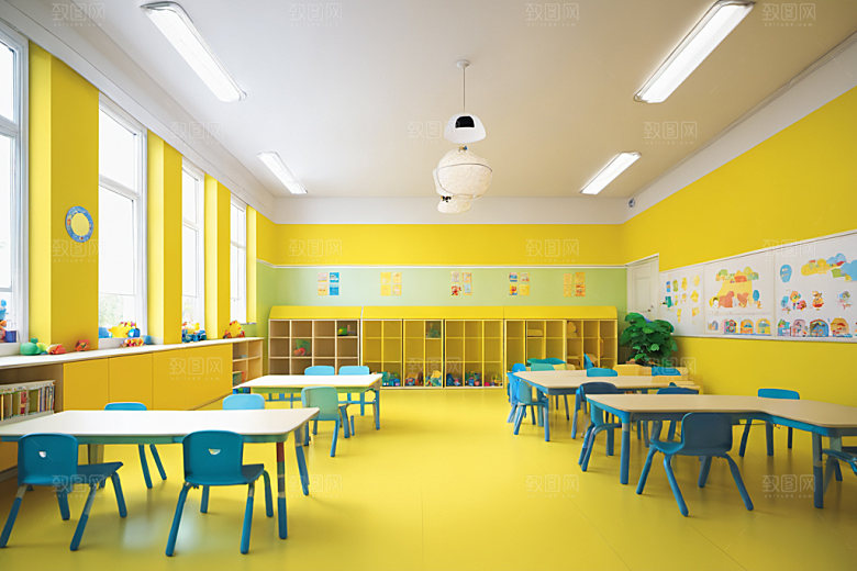 幼儿园教室幼教学校摄影图