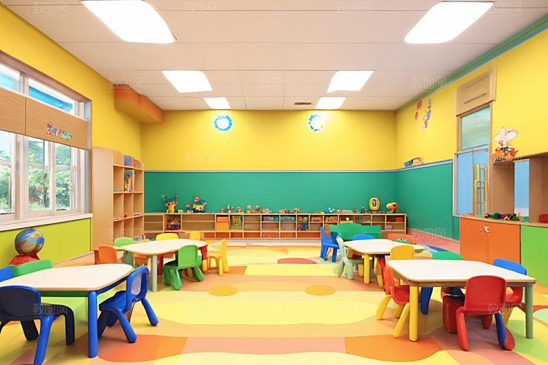 幼儿园教室童趣学校摄影图