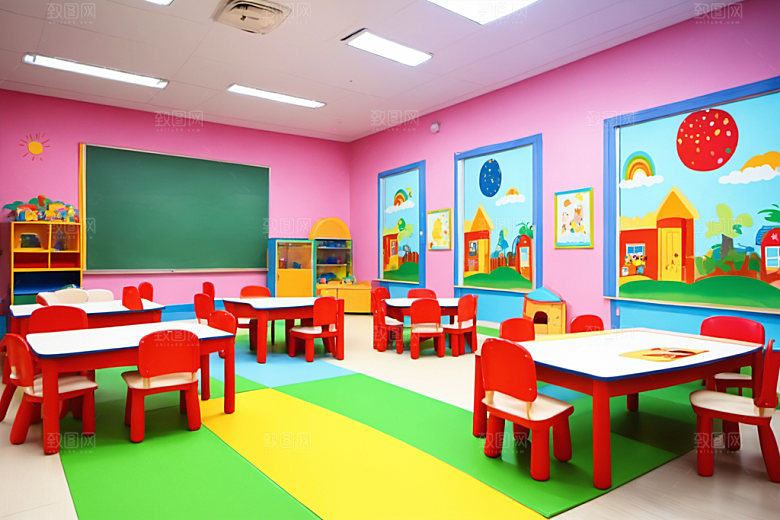 幼儿园教室幸福托儿所摄影图