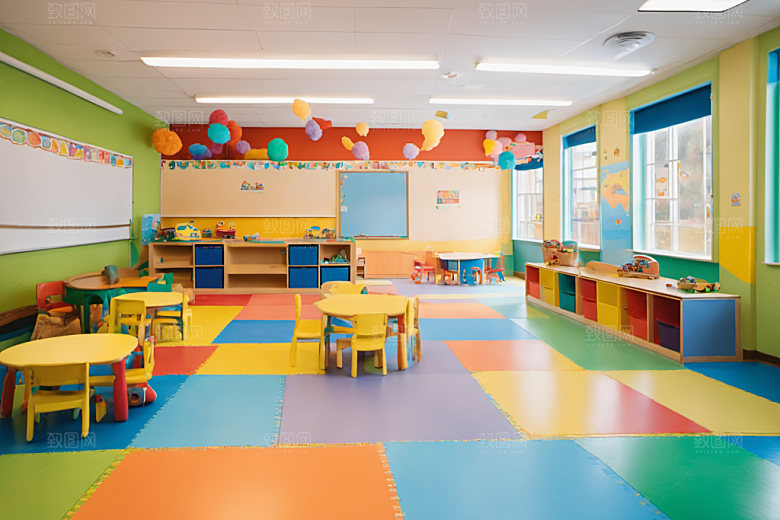 幼儿园教室童趣可爱摄影图