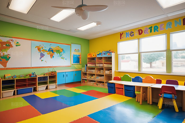 幼儿园教室托儿所幸福摄影图