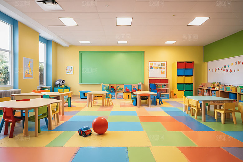 幼儿园教室童趣可爱摄影图