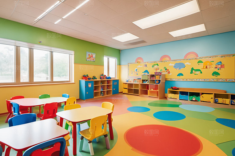 幼儿园教室学校幼教摄影图
