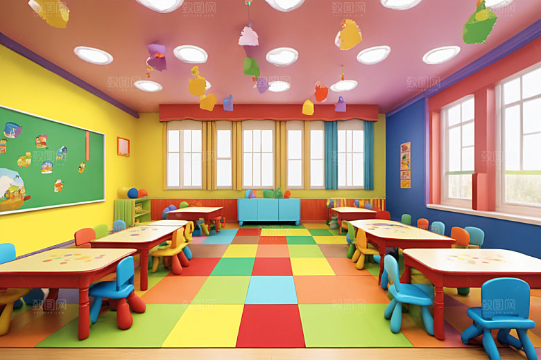 幼儿园教室托儿所可爱摄影图