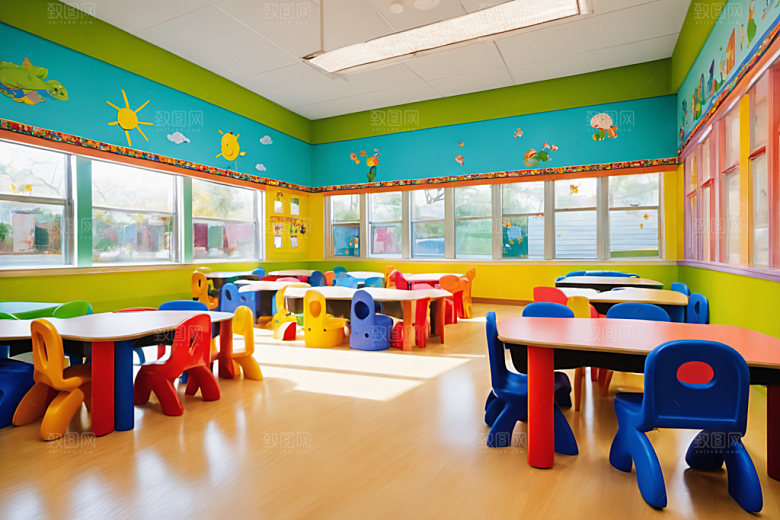 幼儿园教室幸福可爱摄影图