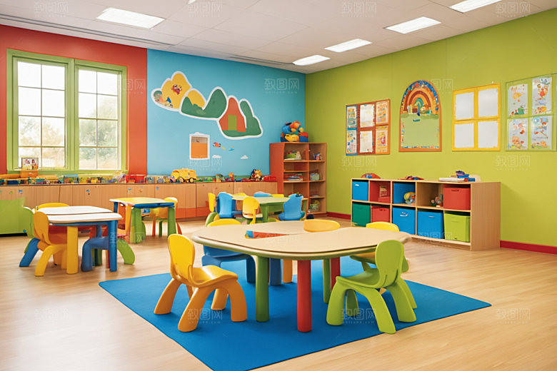 幼儿园教室童趣可爱摄影图
