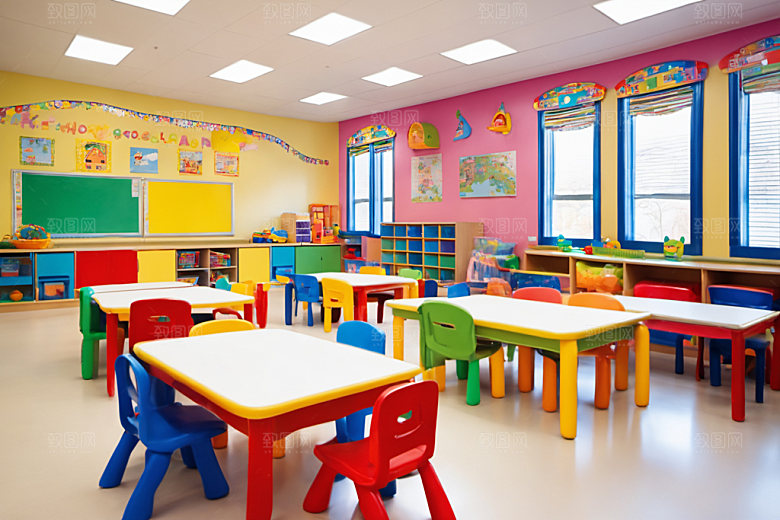 幼儿园教室学校幸福摄影图
