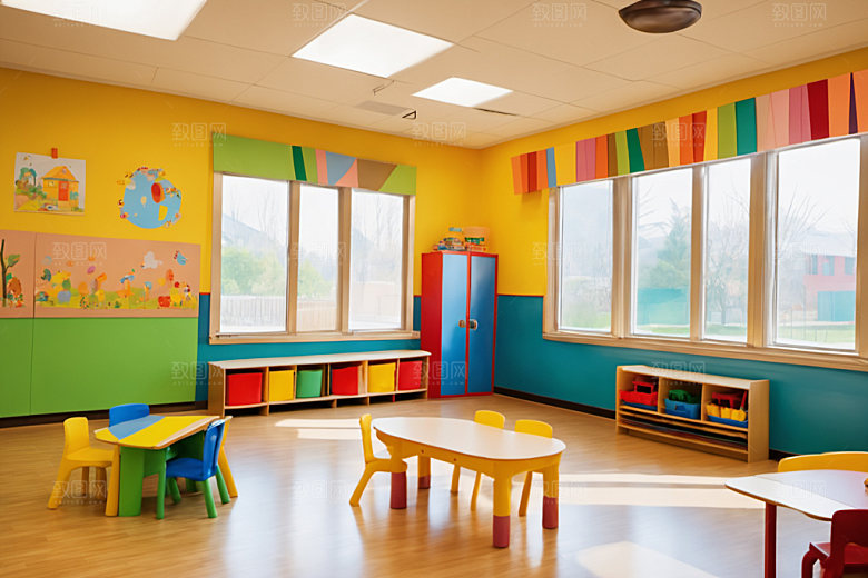 幼儿园教室童趣学校摄影图