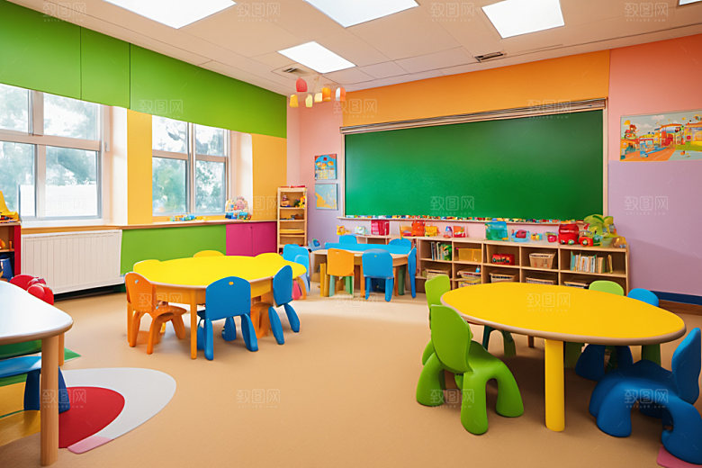 幼儿园教室童趣温馨摄影图