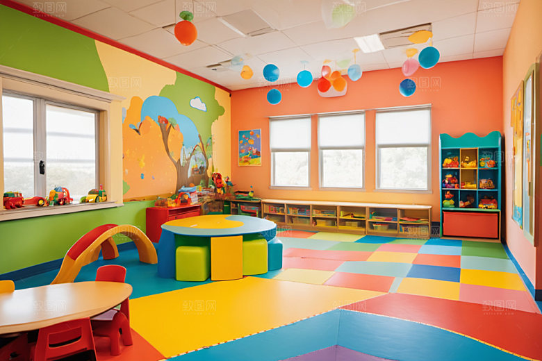 幼儿园教室学校托儿所摄影图