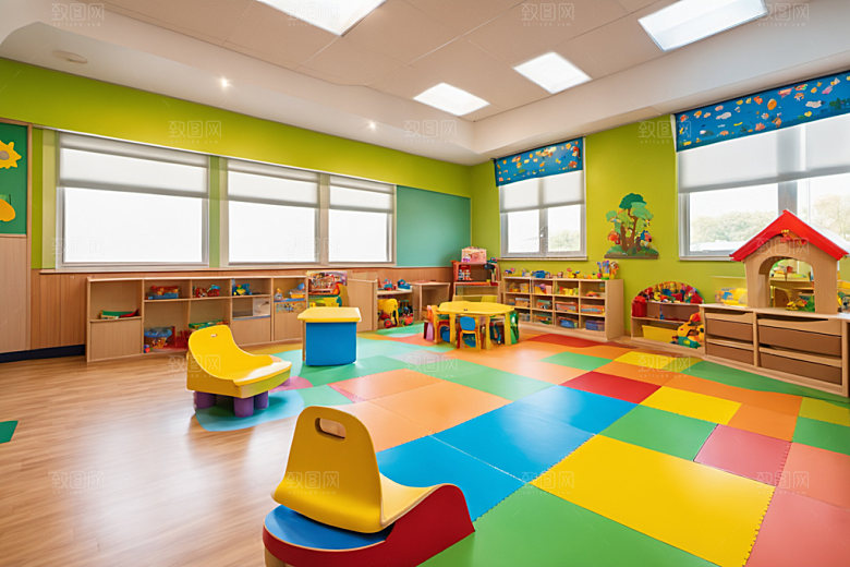 幼儿园教室幸福托儿所摄影图