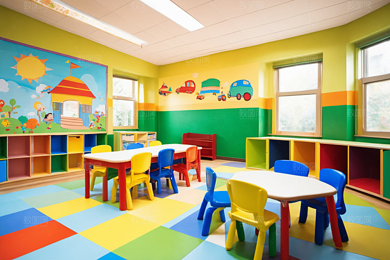 幼儿园教室托儿所高清摄影图