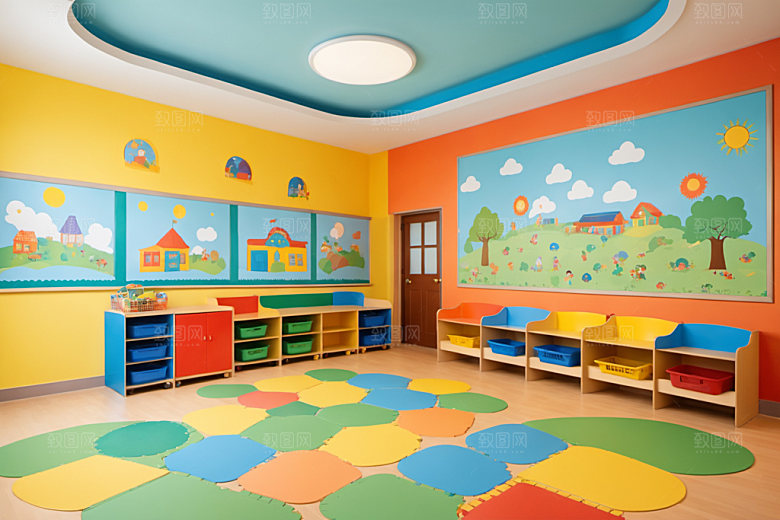 幼儿园教室学校托儿所摄影图