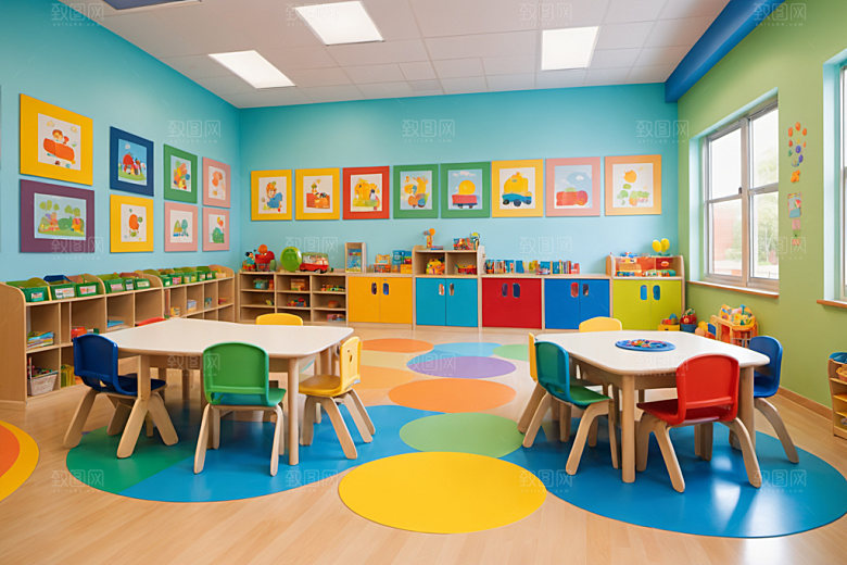 幼儿园教室室内学校摄影图