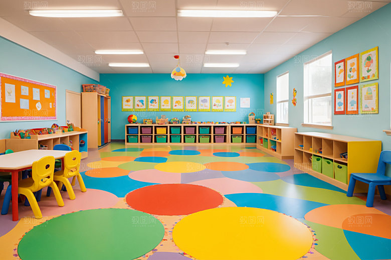 幼儿园教室可爱温馨摄影图