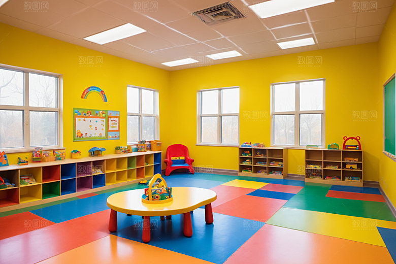 幼儿园教室室内高清摄影图