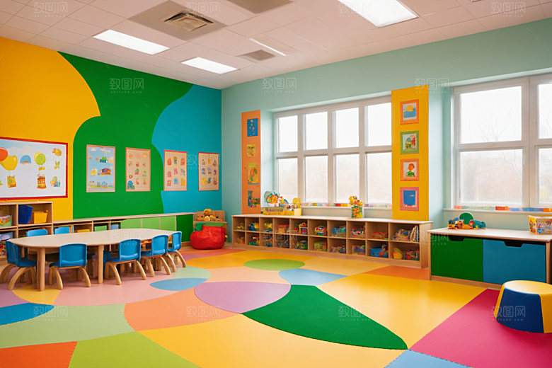 幼儿园教室幼教幸福摄影图