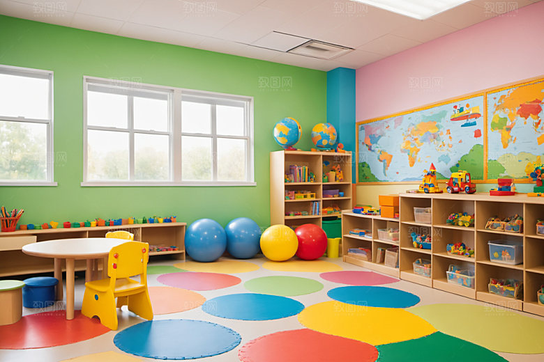 幼儿园教室托儿所可爱摄影图