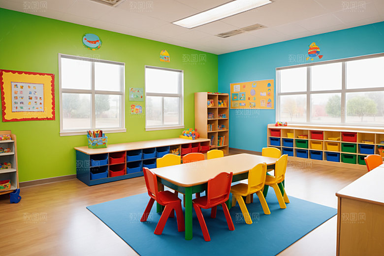 幼儿园教室学校高清摄影图