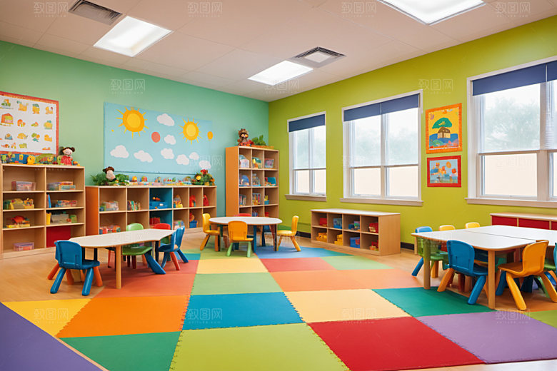 幼儿园教室童趣温馨摄影图