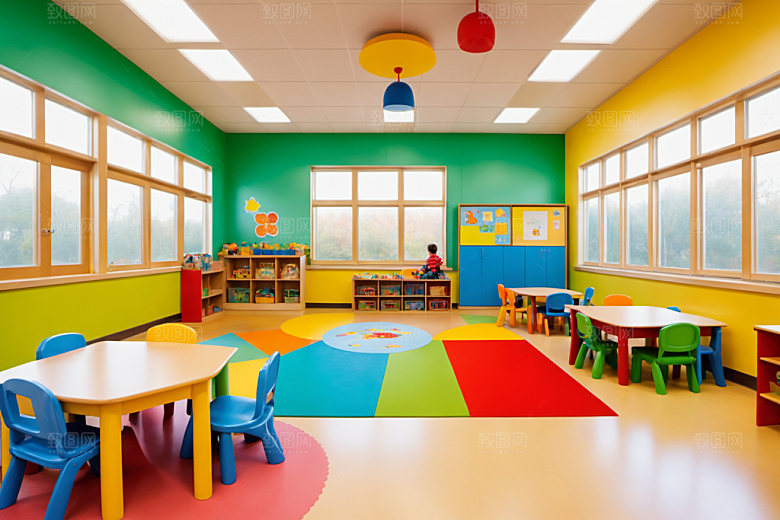 幼儿园教室可爱温馨摄影图