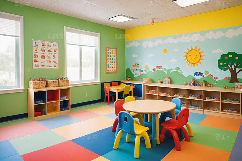 幼儿园教室童趣可爱摄影图