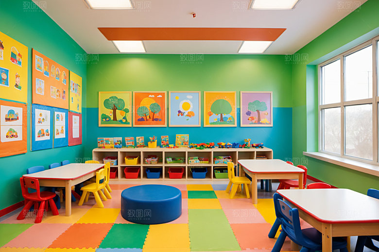 幼儿园教室童趣学校摄影图