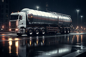 油罐车危险品卡车运输模型