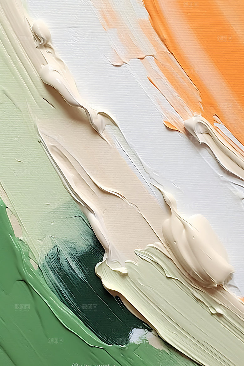 油画墙面立体背景图