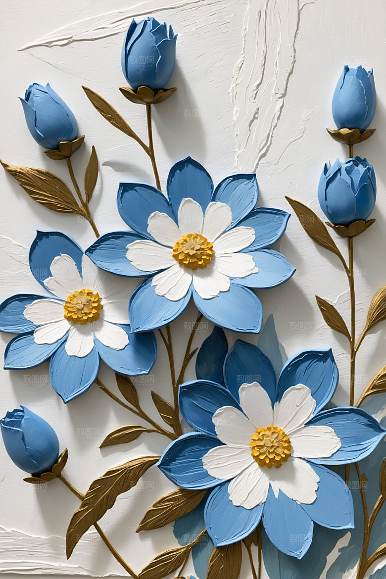 油画花卉艺术手绘素材