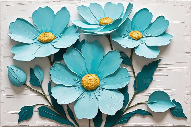油画花卉艺术彩色素材