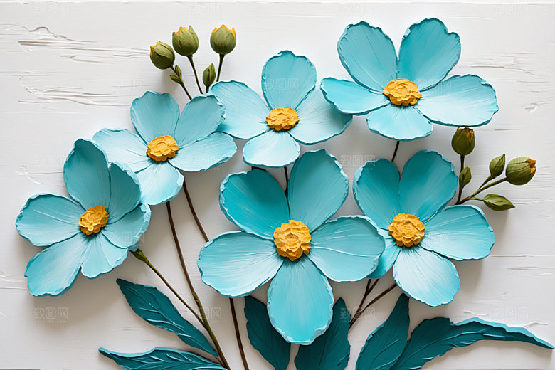 油画花卉唯美涂抹素材
