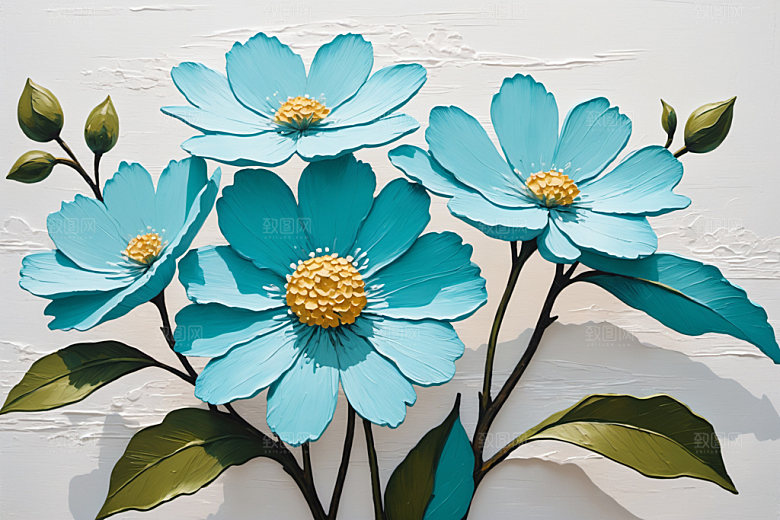 油画花卉颜料艺术素材