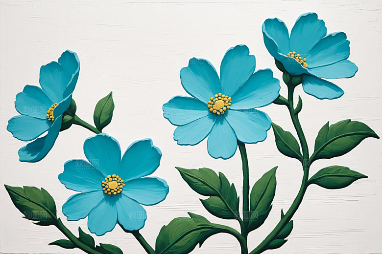 油画花卉高清唯美素材
