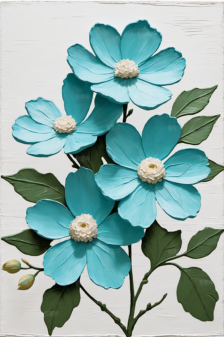 油画花卉浪漫手绘素材