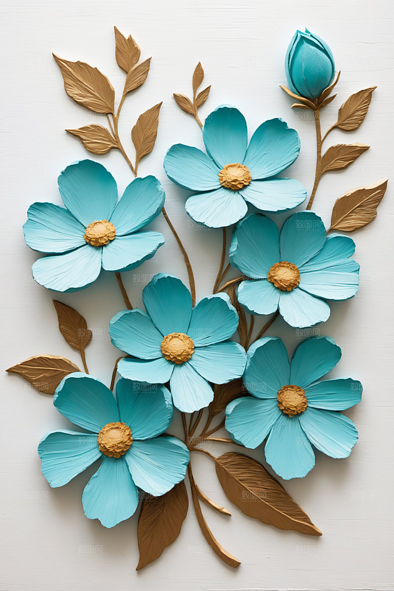 油画花卉浪漫高清素材